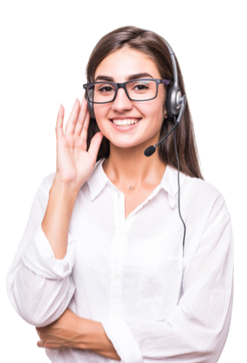 A woman with headphone